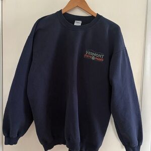 Vermont State Parks Navy Blue Sweater L